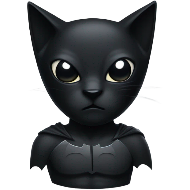 Cat wearing Batman mask emoji
