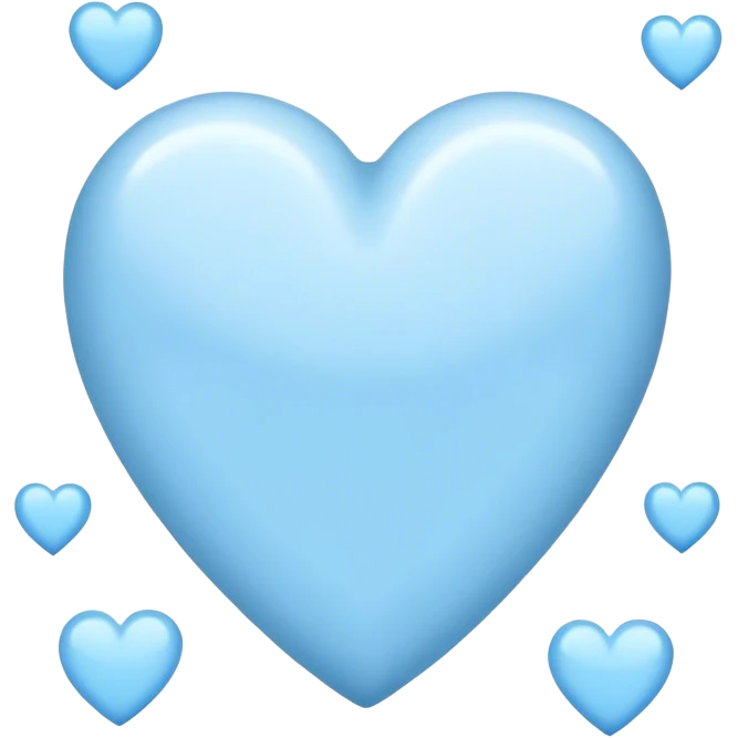 Baby blue hearts emoji