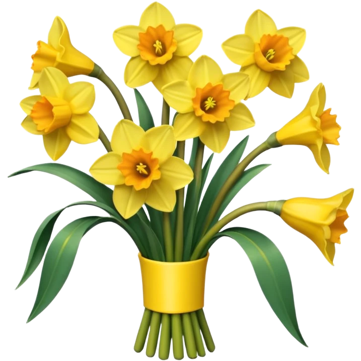 a bunch of daffodils emoji