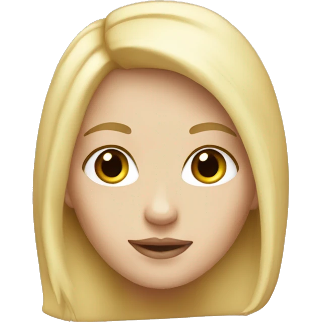 White girl with blonde hair emoji