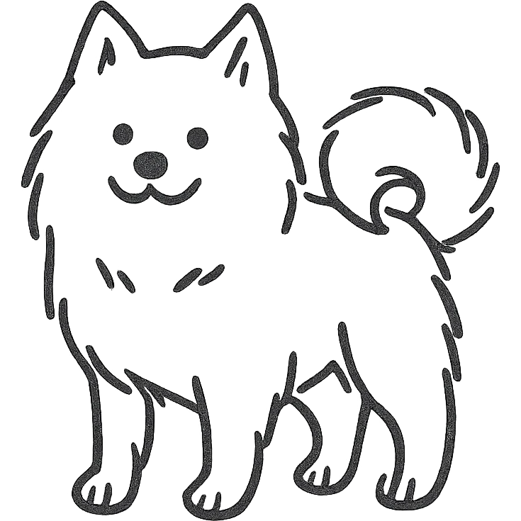  A Samoyed  emoji