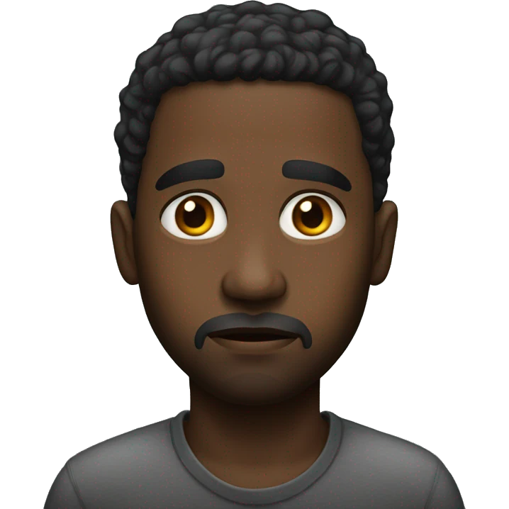 photorealistic sad black man emoji