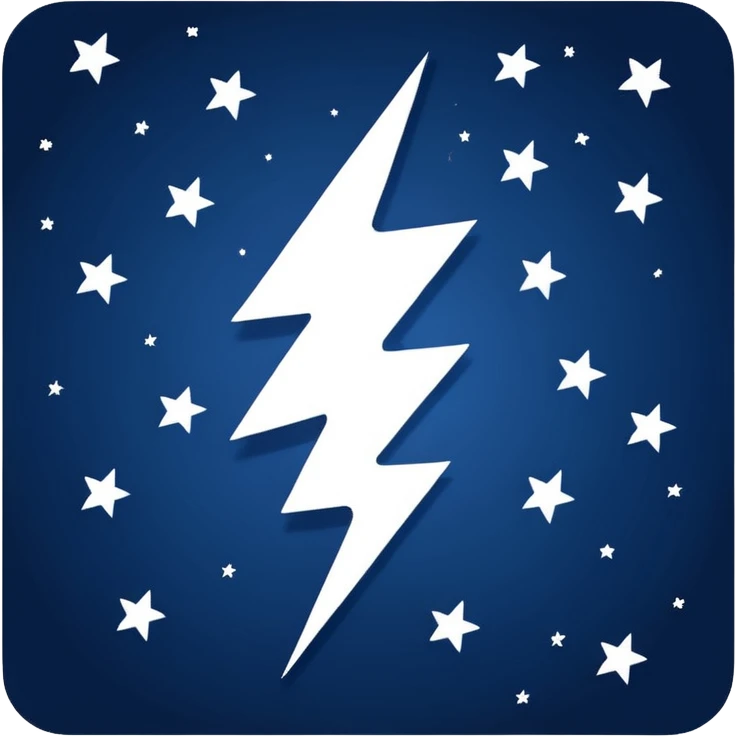 lightning bolt in the nights sky  emoji