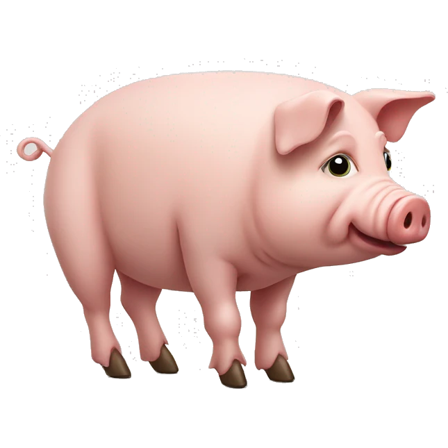 pig full body stands emoji