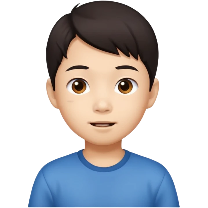 asian kid wow face emoji
