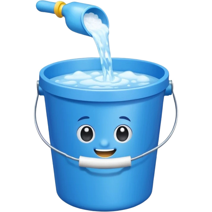 Bucket and cleaning product emoji