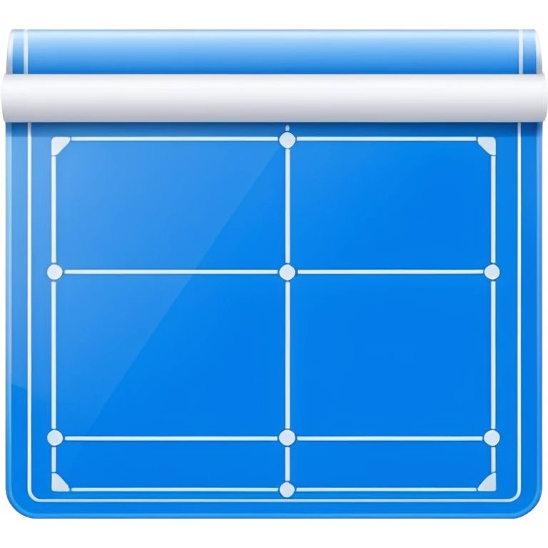 Clean white icon of a blank blueprint or empty document with light outlines, minimalist vector style, transparent background. emoji