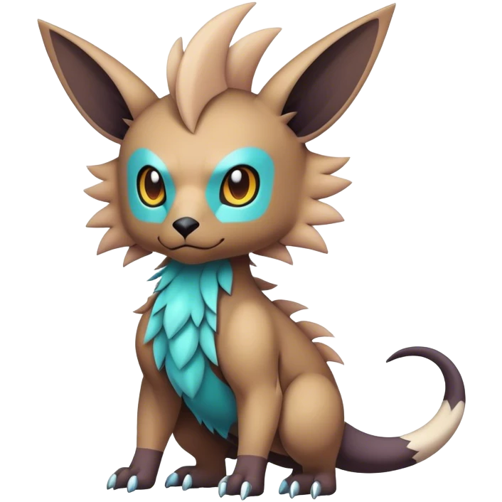 cool colorful dark pastel edgy fantasy animal hybrid Fakemon full body emoji