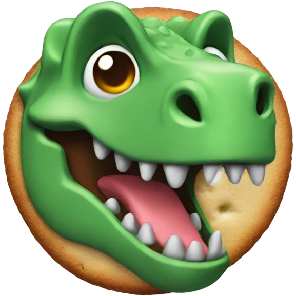 Dinosaur cookie emoji