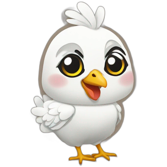 Anime chicken hoodie emoji