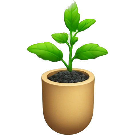 Plant grows in pill emoji