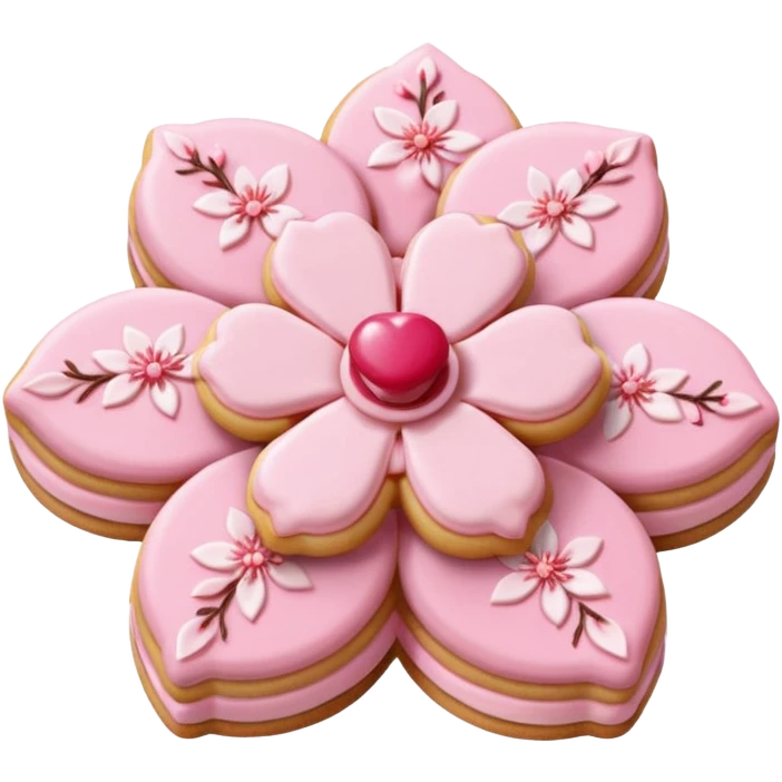 Cherry blossom shaped cookies  emoji