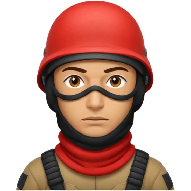 
Iraqi man soldier in helmet and balaclava emoji
