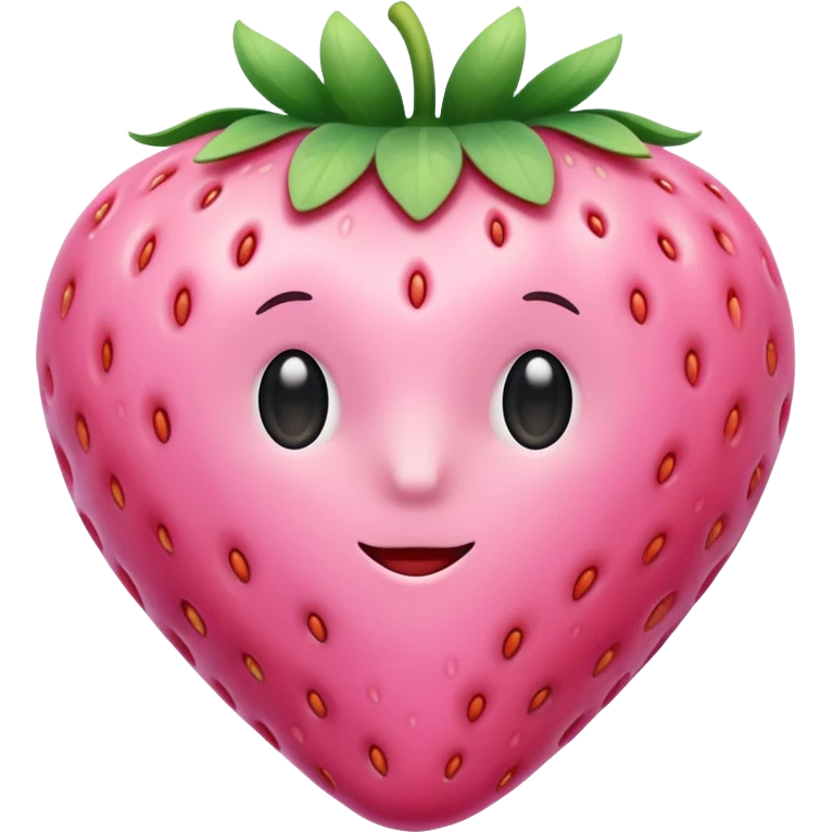 Pastel pink strawberry emoji
