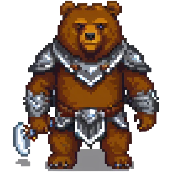 retro giant bear warrior emoji