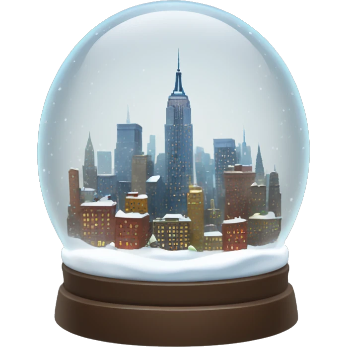 new york city snow globe, 4k, no background emoji