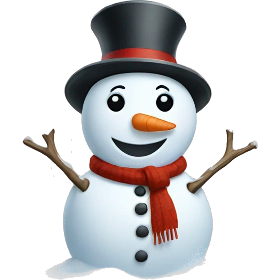 A snowman making a snowman  emoji