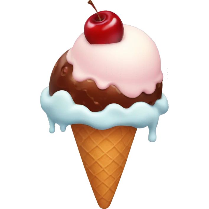 Ice cream with cherry on top emoji