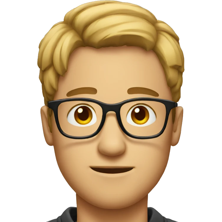 Guy in glasses emoji
