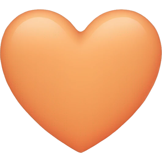 Pastel orange heart emoji
