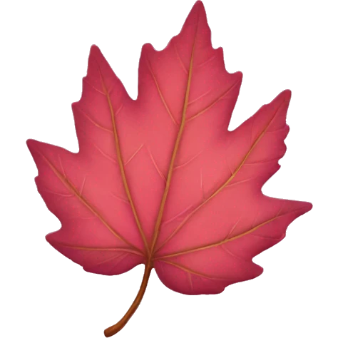 pink autumn leaf emoji