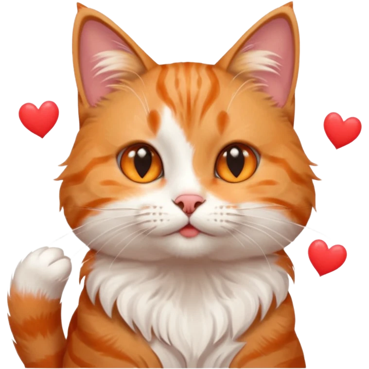 O pisica trimite pupici cu inimioare Sorinei emoji