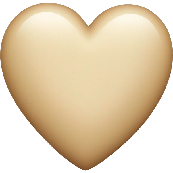 beige heart emoji