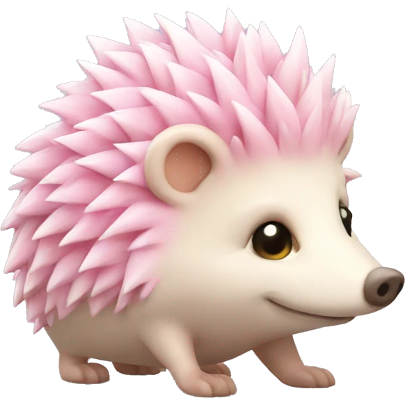 Pastel pink hedgehog  emoji