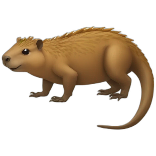 Capibara sur un crocodile emoji