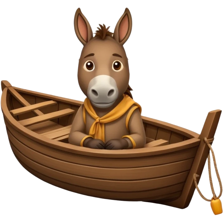 Donkey in boat emoji