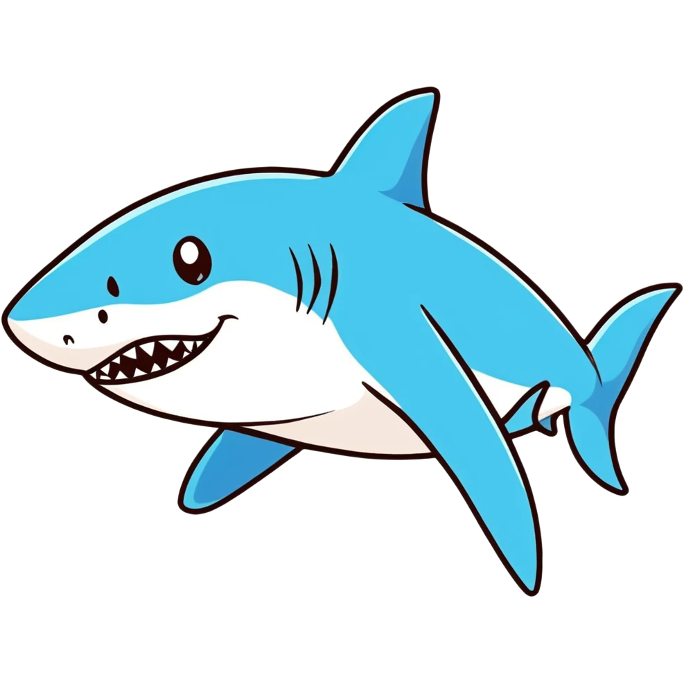 Shark with blue shoes emoji