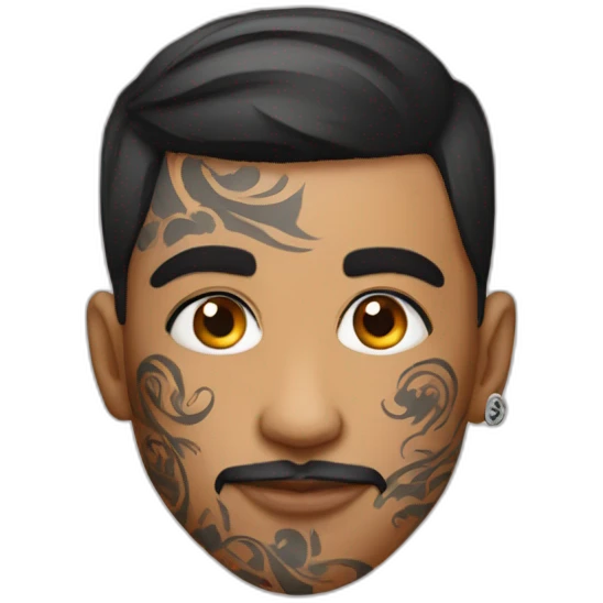 Amir Tataloo With Full Face Tattoo emoji