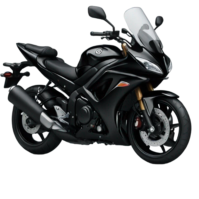black yamaha motorcycle  emoji