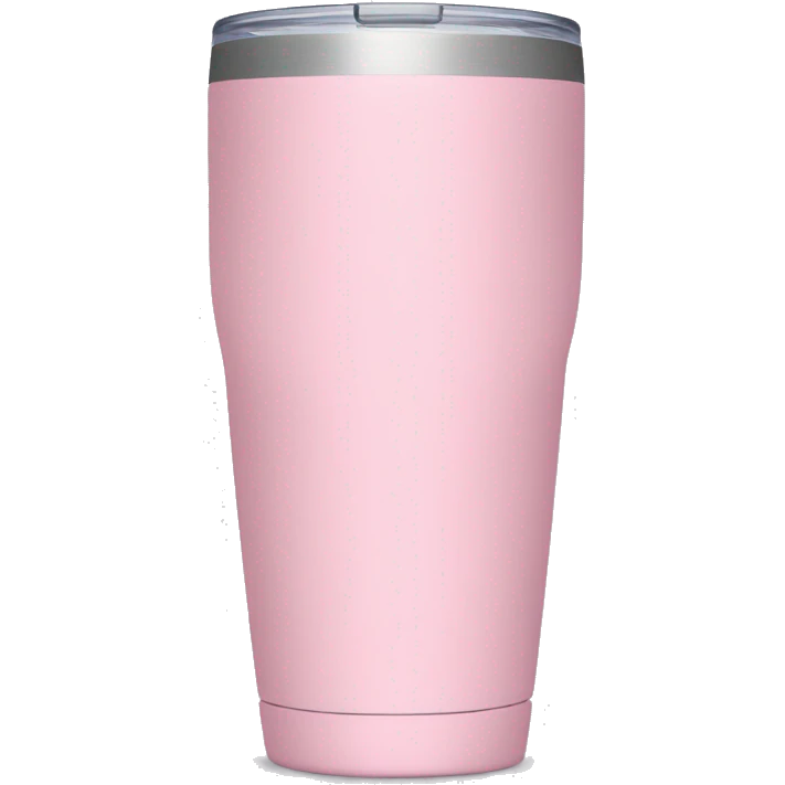 Light pink tumbler without face emoji