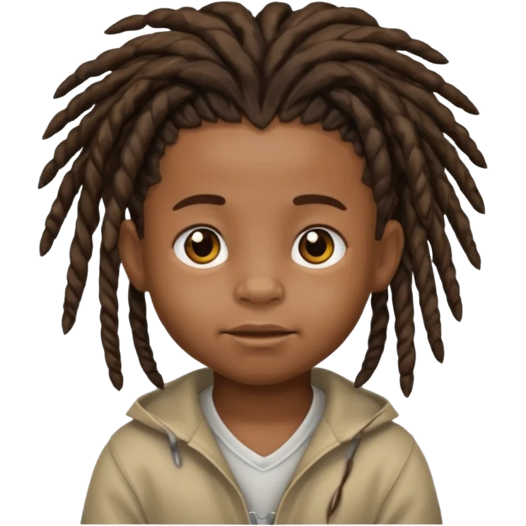 black baby boy with dreadlocks emoji
