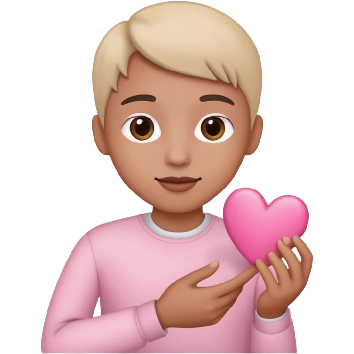 🥺with the 💗 emoji