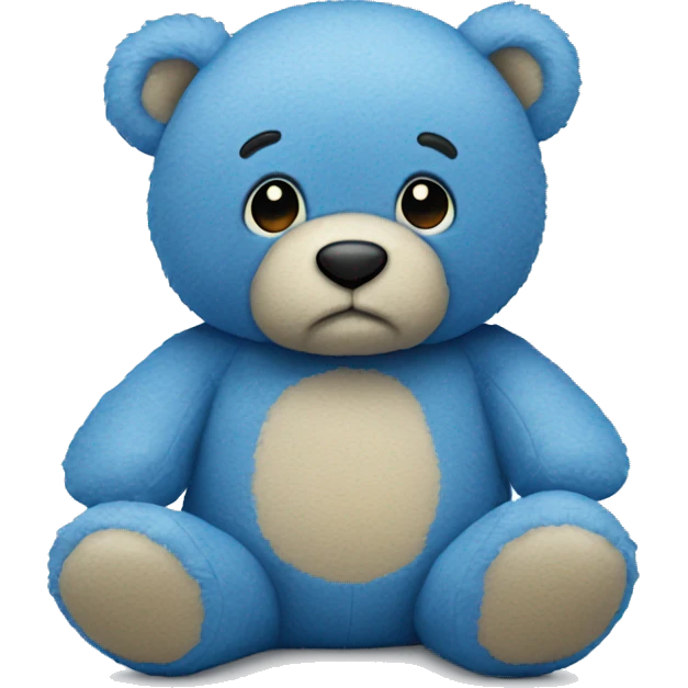 Blue teddy bear plush emoji
