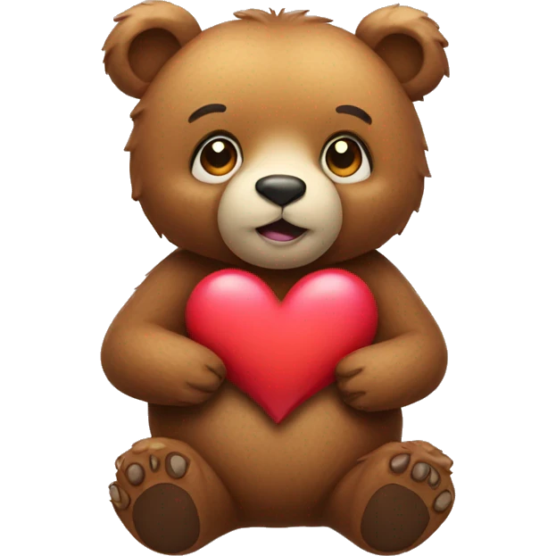 Bear with a heart emoji
