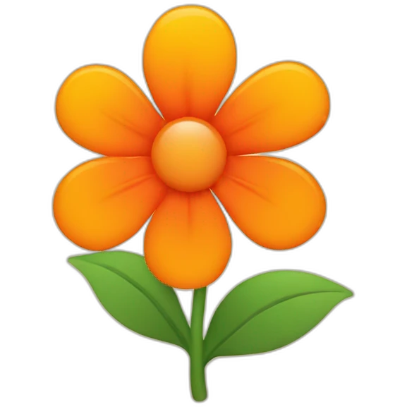 Flower with an orange gradient emoji