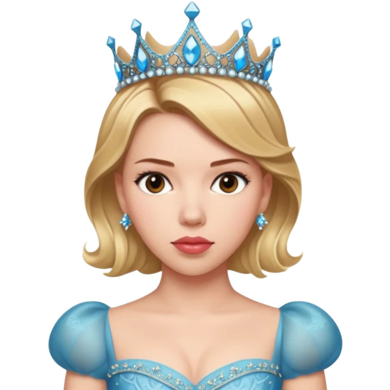 Scarlett Johansson in a princess dres emoji