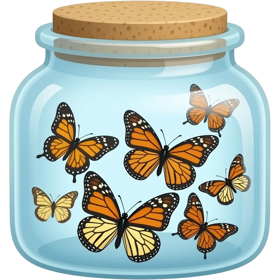 butterflies jar emoji