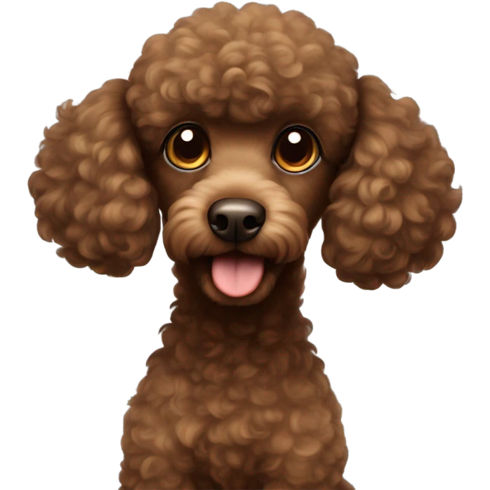 Cute brown poodle  emoji