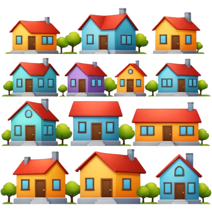 monton de casas compraas emoji