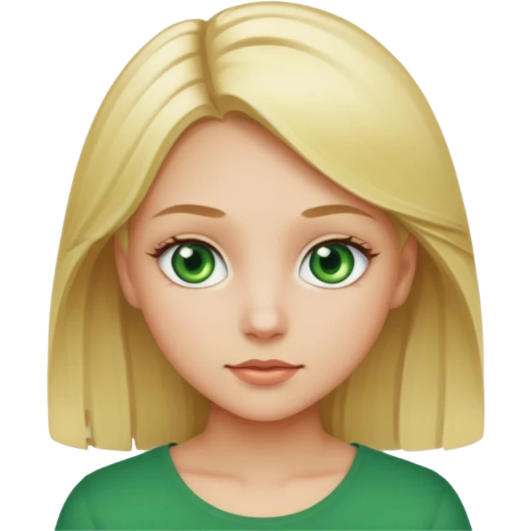Girl blonde Green eyes emoji