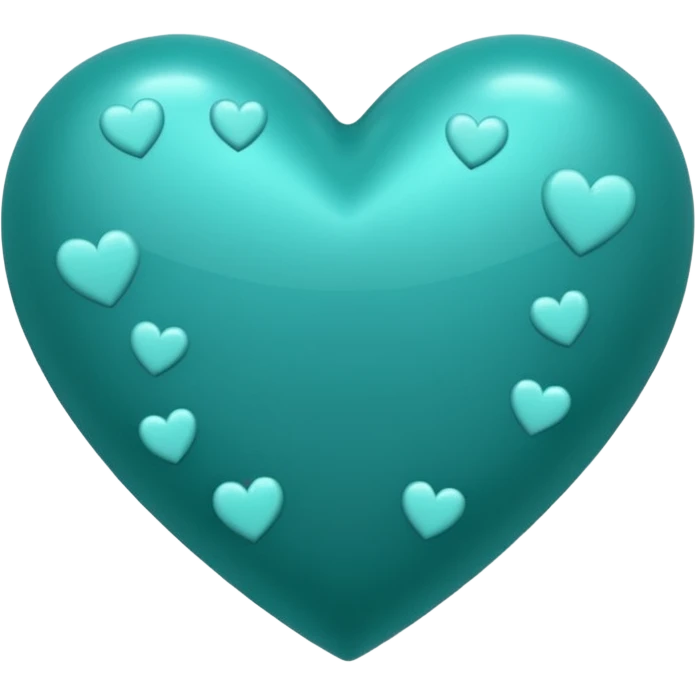 Teal heart with little hearts and Alana wording emoji