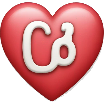 Heart with the letter D in it emoji