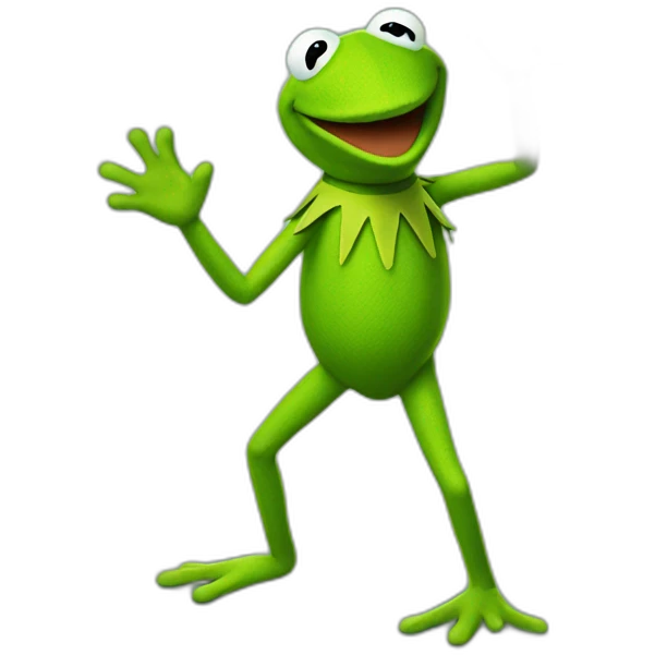 kermit the frog shaking emoji