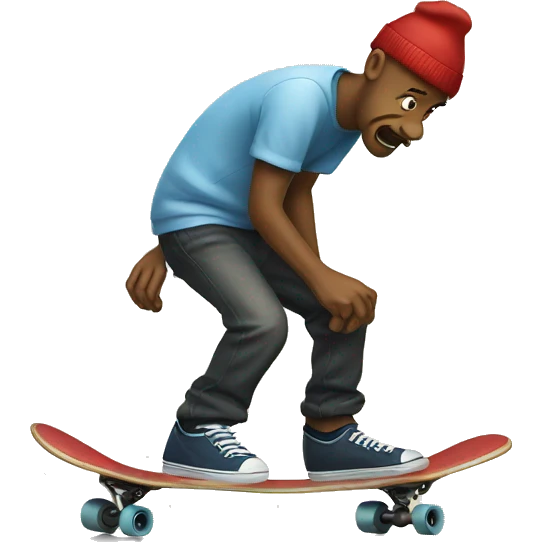 Pilgram on a skateboard  emoji
