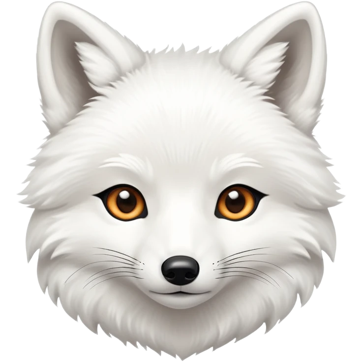 Cute white fox emoji