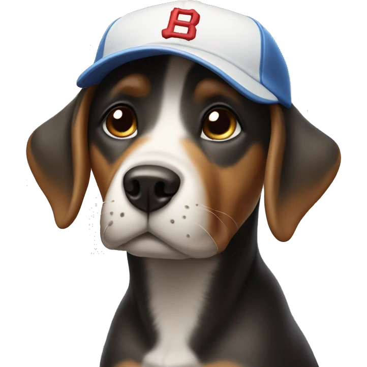 Dog with a baseball cap emoji